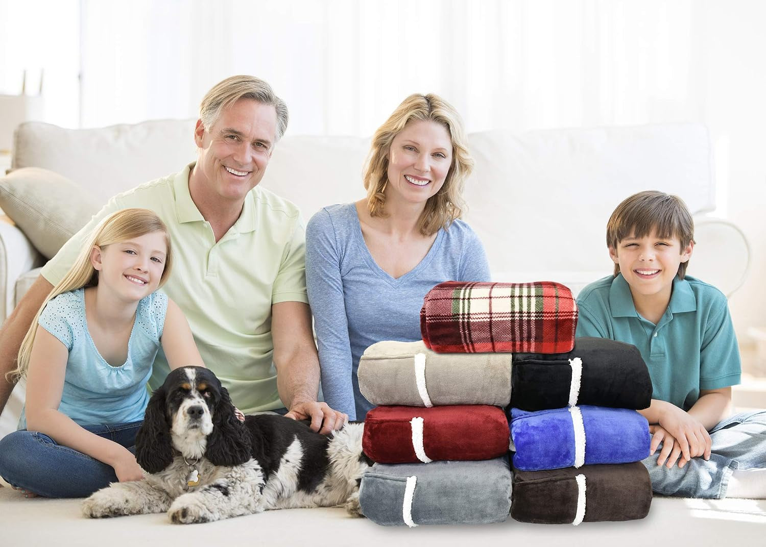 Sherpa Wearable Blanket with Sleeves, Full Body Throw Reading Wrap TV Blankets