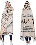 Aunt Gifts Wearable Blankets, Gifts for Aunt from Niece Nephew, Beloved Auntie Ever Gifts with Leopard Print Pattern and Heartfelt Blessings, Auntie Gifts for Christmas Birthday