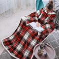 Sherpa Wearable Blanket with Sleeves, Full Body Throw Reading Wrap TV Blankets